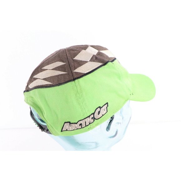 Vintage 90s Arctic Cat Snowmobile All Over Print Thrashed Snapback Hat Cap - Picture 7 of 9